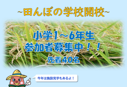 【6月28日】田んぼの学校ｉｎ白川中流域2025 ～田植え体験・稲刈り体験・施設見学～の画像