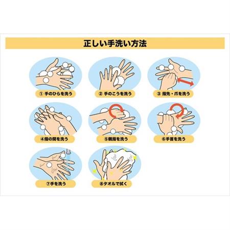 細菌やウイルスの付着を防ぐ正しい手の洗い方の画像