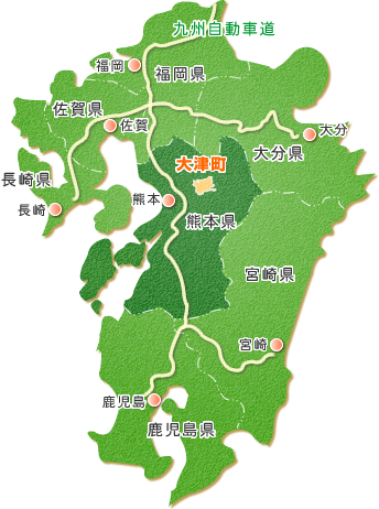 大津町の位置を示した地図