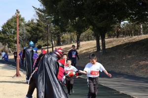 グランパワーひのくにがランナーを応援