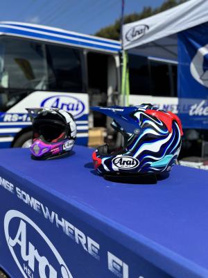 展示されたバイクのヘルメット