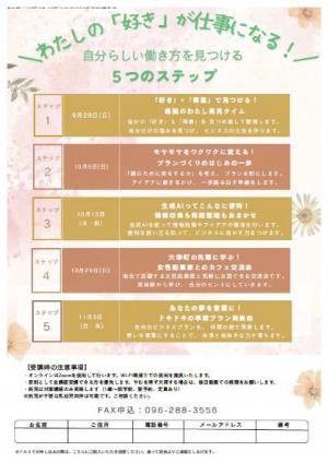 令和７年度女性起業セミナーチラシ（裏）画像