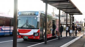 1周年を迎えた通勤バス