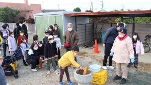 餅つきの様子