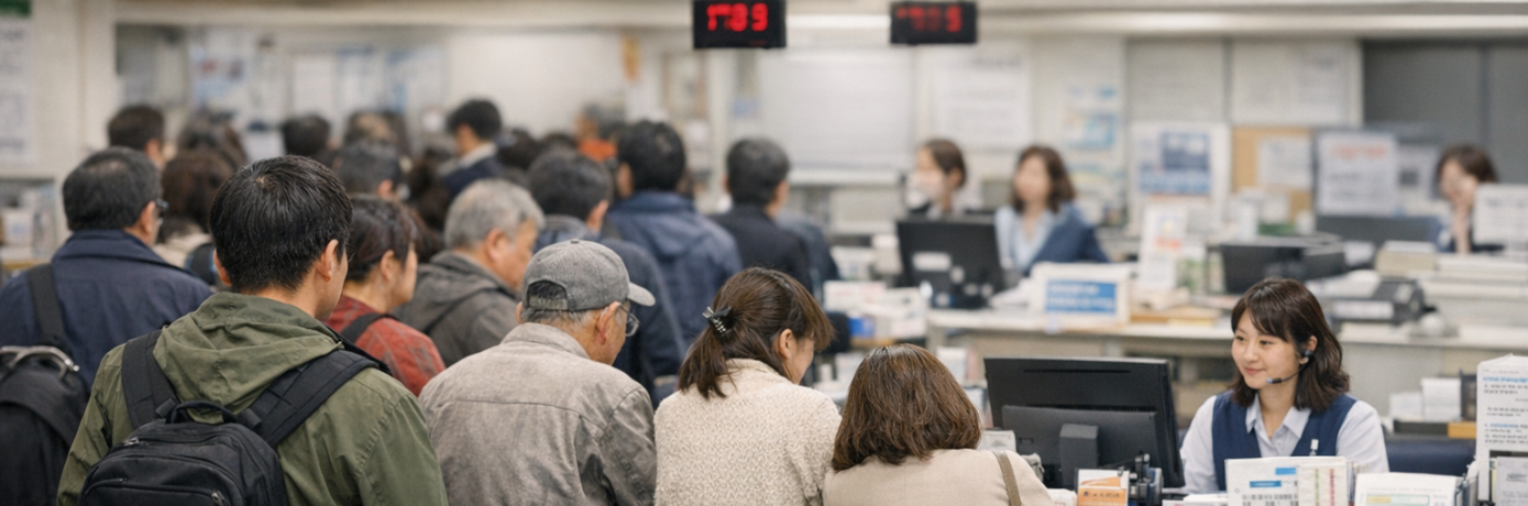 窓口混雑のイメージ