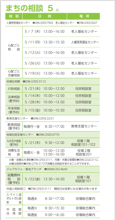 まちの相談　5月号