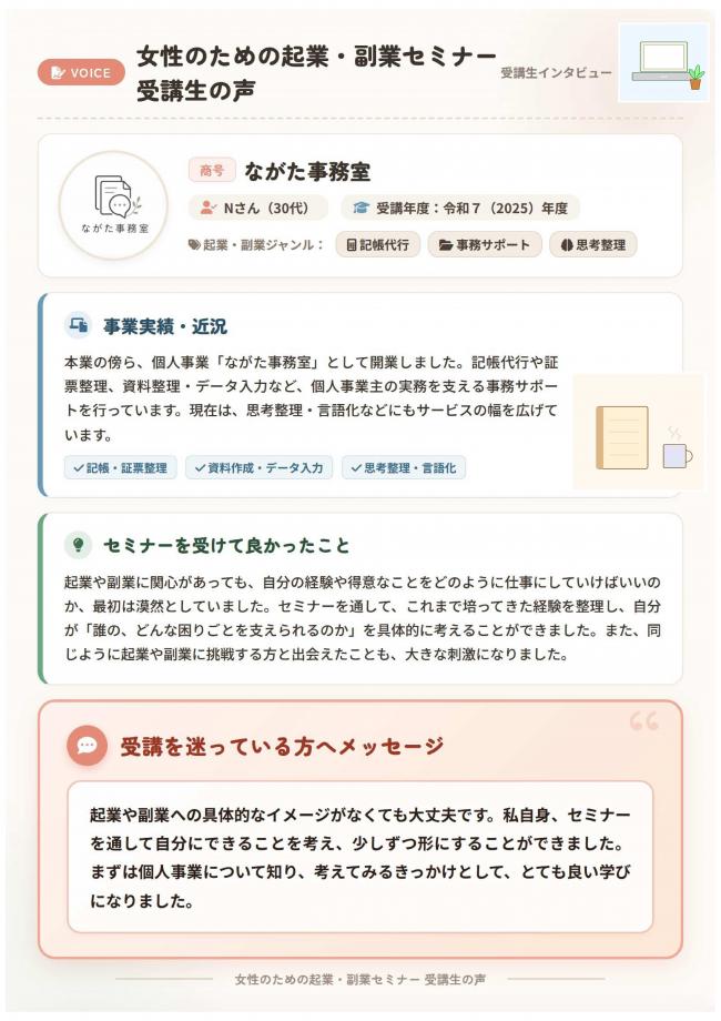 令和7年度受講生の声①